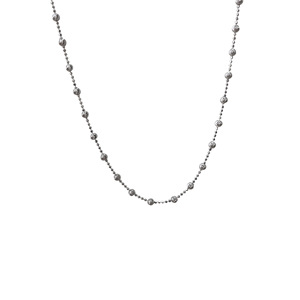 Collar de cuentas redondas de plata de ley S925 para mujer, cadena simple, estilo INS, joyería apilable y sencilla - Product Image 5