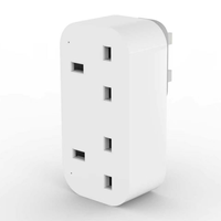 UK Dual Smart Plug mit 2 unabhängigen Steckdosen, unterstützt WLAN, Bluetooth, Alexa, Google Sprachsteuerung, Timer und Stromverbrauchsmessung.