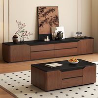 TV-Ständer für Kleine Wohnungen Luxuriöse Wohnzimmer-Couchtisch-Kombination Freistehender Fernsehschrank