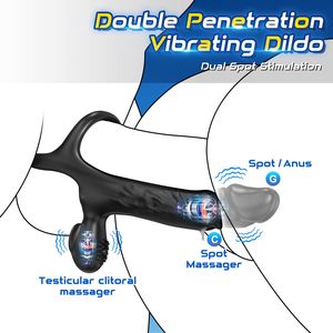 Control Remoto, <span class=keywords><strong>Doble</strong></span> Penetración, Estimulador de Punto G y Clítoris, Vibrador, Dildo <span class=keywords><strong>Anal</strong></span> <span class=keywords><strong>con</strong></span> Correa para Hombres, Parejas y Mujeres - Product Image 2