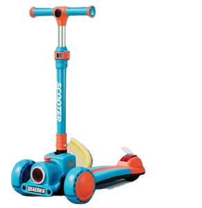 Patinete Plegable de 3 Ruedas con Pedal de Empuje, Modelo 2026 Unisex, Ruedas de Goma Ligeras para Niños de 3 a 12 Años, Uso en Exteriores - Product Image 1
