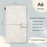 Carnet de notes promotionnel A6 en cuir sculpté style rétro européen, kit journal personnalisé, carnet de voyage