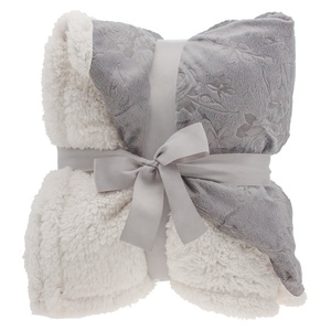 Couverture Sherpa en peluche à Double pli, tissu à carreaux <span class=keywords><strong>rouge</strong></span>, vente en gros, - Product Image 6
