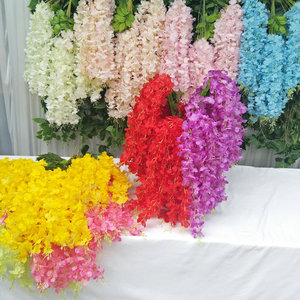 Flores Artificiales Queyiyi, Rama de Glicinia de 30cm-100cm, Decoración de Seda para Bodas, Decoración para Exteriores y Hogar - Product Image 2