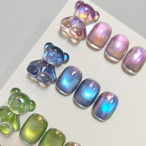 AILANUO เฮมา ฟรี ทีพีโอ ฟรี ชุดเจลทาเล็บลายตาแมว 9 มิติ เจลตาแมวกาแล็กซี่ แม่เหล็กเปลี่ยนสี ชามีเลียน สไตล์สีดำ เจลทาเล็บ - Product Image 3