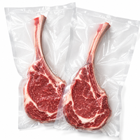 Sacs sous vide gaufrés 7 couches co-extrudés PA/PE anti-perforation, scellage robuste, conception à soufflets latéraux, adaptés au congélateur pour la conservation des aliments