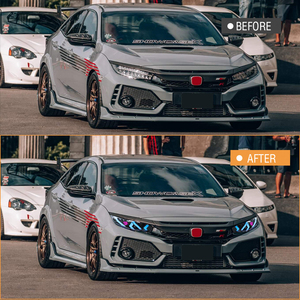 TT-ABC Vente flash Phare RGB pour Honda Civic berline hayon Si Type <span class=keywords><strong>R</strong></span> Touring Sport EX EX-<span class=keywords><strong>L</strong></span> LX 10e génération 2016-2021 - Product Image 3