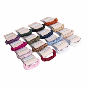 Wholesale Single Or Gift Set Silk Hair Rope 100% Mulberry Silk Small Hair Tie For Girls And Ladies