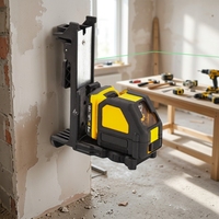 Approvisionnement d'usine Niveau laser intérieur/extérieur rotatif à nivellement automatique à 360 ° 2 lignes Faisceau vert pour industriel vertical horizontal