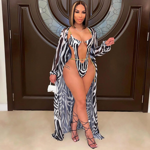 Nuevo Conjunto <span class=keywords><strong>de</strong></span> Bikini con Capa Estampada para Verano 2026, Traje <span class=keywords><strong>de</strong></span> <span class=keywords><strong>Baño</strong></span> Sexy <span class=keywords><strong>de</strong></span> Moda, Conjunto <span class=keywords><strong>de</strong></span> 3 Piezas, Bikini con Cubierta para Mujer - Product Image 2