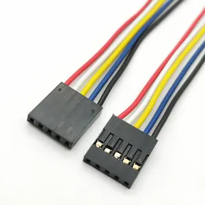 22 24 AWG kırmızı sarı yeşil 4pin 2.54mm konnektör dişi kadın erkek Dupont Jumper tel