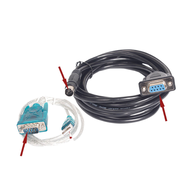 SC-09 PLC programming download cable RS232 serial port 9-pin data line