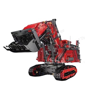 Mould <span class=keywords><strong>King</strong></span> Nouveau 17070 17071 Excavatrice lourde jaune et rouge, modèle de montage DIY, jouets pour garçons, cadeau pour enfants, ensembles de blocs de construction - Product Image 1
