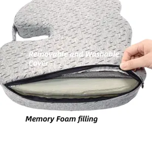 Memory Foam Chair Cushion Removable Cover Coccyx Outdoor Seat for Office Car
