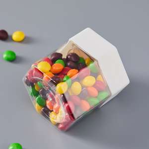 6 Oz 180Ml Hình Lục Giác Đồ Ăn Nhẹ Mật Ong Nhựa Jar Lưu Trữ Trong Suốt Jar Với Nắp Kín Các Loại Hạt Kẹo Sôcôla Hình Lục Giác Pet Jar - Product Image 6