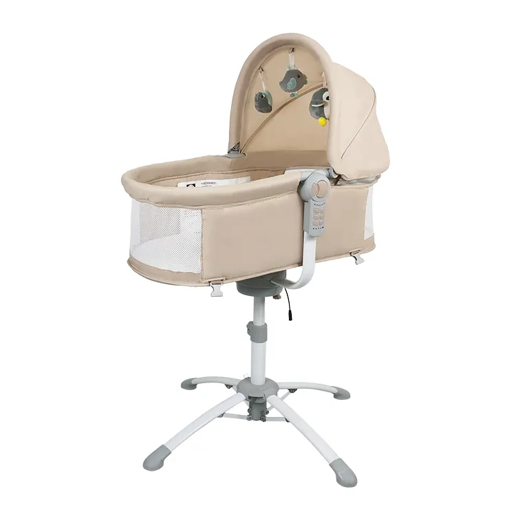 Cadeira de balanço para bebês de 0 a 12 meses, assento de cadeira para presente de recém-nascidos, cadeira de balanço para jantar interno 5 em 1, cama automática durável para crianças