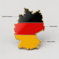 Épinglette personnalisée en alliage de zinc émaillé avec impression UV, plaquée or, couleur personnalisée, objet de collection artistique, épinglette drapeau en forme humaine