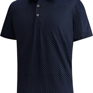 Chemises de golf pour hommes, haute élasticité, séchage rapide, manches courtes, sans coutures, évacuation de l'humidité, sensation rafraîchissante, couleur unie, tricotées, imprimées - Product Image 6