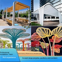 Arbre rougeoyant d'acier inoxydable de développement de propriété avec l'auvent pour des projets architecturaux