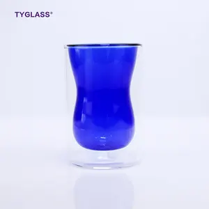 Bicchieri in vetro borosilicato tazza per bevande tazze da caffè natalizie e turche tazza da tè tazza in vetro a doppia parete