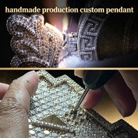 Colgante de Lujo de Plata de Ley 925 con Moissanita Helada, Estilo Hip-hop, Personalizado 3D Bicolor, para Hombre, Ropa Urbana, Regalo para Fiesta, ¡Venta Caliente!