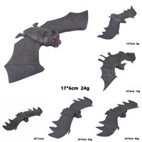 Nicro Prix de Gros Chauve-souris Volante Réaliste en Caoutchouc Souple TPR Noir Décoration Effrayante pour Maison Hantée Fournitures de Fête d'Halloween