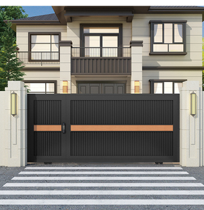 Moderno Design Simples Elétrico Frente Exterior Portão Design Controle Remoto Impermeável Deslizante Portão De Jardim De Alumínio - Product Image 1