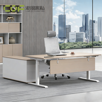 Bureau de travail ergonomique moderne, réglable électriquement, double moteur, design modulaire, montage facile, résistant à l'eau, usage commercial