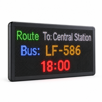 Module d'affichage LED extérieur bicolore P5 rouge-vert SMD1921, écran publicitaire étanche pour tableau d'affichage des départs de bus