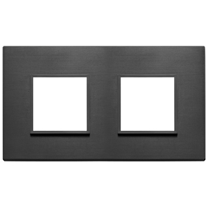 4M 2+2 <b>Plate</b> Int71 Total Black Wall <b>Switch</b> Cover 16.8x9.7cm - Product Image 1