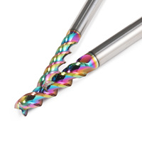 HOZLY Fraise à queue CNC en carbure cémenté, sept couleurs, trois cannelures, en forme de U, longueur 12-22mm, pour gravure et fraisage, Exclusive