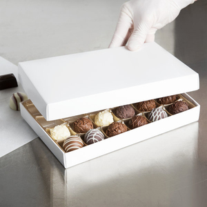 Luxury Custom White Crunchy Chocolate Bonbon Packaging Paper Box