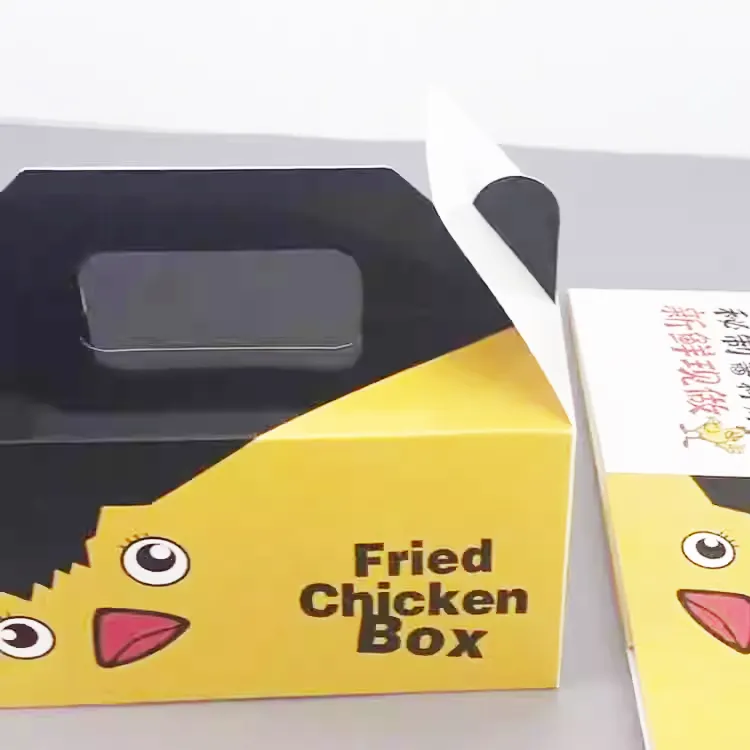स्नैक टेकअवे कस्टम लोगो फ्रेंच फ्राइज़ पैकेजिंग फ्राइड चिकन बॉक्स