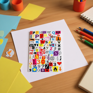 Foglio magnetico Ilan 14,5x21 cm, lettere, numeri e simboli colorati per artigianato e decorazioni fai da te - Product Image 3