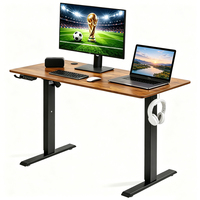 Bureau assis-debout électrique moderne à double moteur, réglable en hauteur sur 3 niveaux, avec pieds réglables, pour SAA Australie