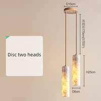 Art minimaliste Bar Salon Restaurant Bar Marbre Nouveau Style Chinois LED Marbre Longue Bande Lustre