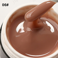 Gel de Construction Scintillant Sans HEMA ni TPO, Extension d'Ongles Dur en Gel Pailleté Marron, Bonne Consistance, Faible Odeur, Gel UV