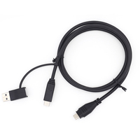 Haute qualité 2-en-1 charge rapide USB a vers câble de données Micro Type C veste en PVC en gros avec blindage de tresse pour l'utilisation du Scanner