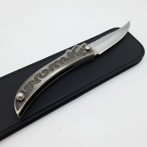 มีดโกนหนวดสแตนเลสแบบพับได้ใบมีดเดี่ยว คุณภาพสูง สำหรับผู้ชาย ขนาด 13.8 ซม. ดีไซน์โกนตรง สำหรับใบหน้า ร่างกาย และขนบิกินี่ - Product Image 1