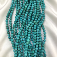 Perles rondes en howlite turquoise en vrac pour la fabrication de bijoux