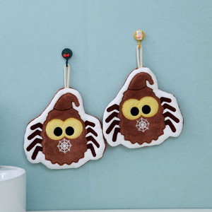 <span class=keywords><strong>Toalla</strong></span> de mano <span class=keywords><strong>infantil</strong></span> de felpa coral tejida con diseño de dibujos animados de la serie Halloween, absorbente, suave, para colgar en el baño, a prueba de niños, venta al por mayor - Product Image 3
