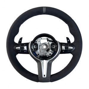 Volante in Alcantara con Striscia Personalizzata in Pelle e Fibra di Carbonio per BMW F10/F15/F16/<span class=keywords><strong>F20</strong></span>/F30/F31/F35/F36 M3/F80 M5/F90 - Product Image 3