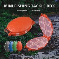 Boîte de rangement pour matériel de pêche miniature imperméable en plastique, 12 compartiments, organiseur d'accessoires de pêche portable