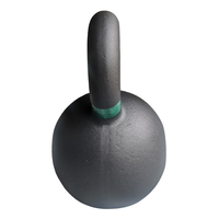 Équipement de gymnastique de musculation Kettlebell en fonte enduite de poudre électrostatique noire de qualité supérieure durable