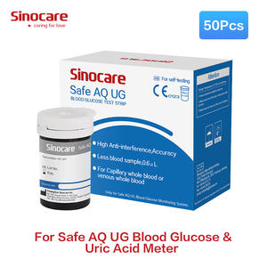 Strip Tes Gula Darah <span class=keywords><strong>Sinocare</strong></span> untuk Safe AQ UG 2in1 Glucometer Multifungsi Alat Ukur Gula Darah Strip Tes Diabetes - Product Image 4