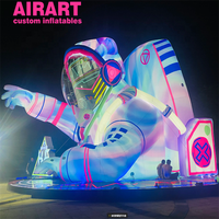 Astronautes gonflables à LED colorés nouvellement conçus, figurines d'astronautes gonflables géants pour l'affichage