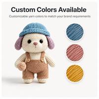 Jouets en tricot personnalisés, animaux artisanaux en peluche, poupées en tissu tricoté sur mesure, animaux en peluche doux en coton tricoté
