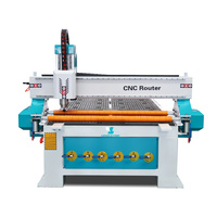 Routeur CNC professionnel 1300x2500mm avec rouleau de pression et table à vide pour la découpe de précision de feuilles fines en acrylique et en bois