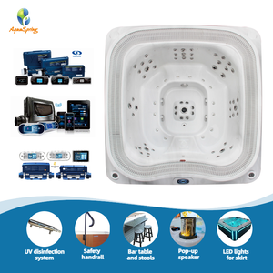 Baignoires à remous extérieures Aquaspring en acrylique <span class=keywords><strong>8</strong></span> <span class=keywords><strong>places</strong></span> 73 jets <span class=keywords><strong>Jacuzzi</strong></span> et spa <span class=keywords><strong>extérieur</strong></span> avec 35 lumières LED - Product Image 2