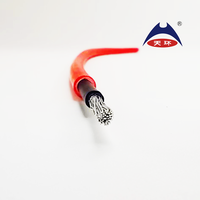 Cable Solar XLPO con funda roja y negra, certificado TUV, 1500V DC/AC, 4mm2, 6mm2, aleación de aluminio para conexión de Panel fotovoltaico XLPO